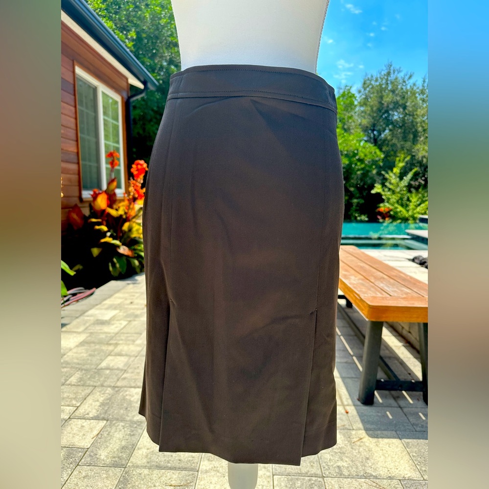 Burberry Brown Pencil Skirt Knee-Length With Slit